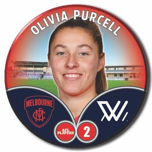2023 AFLW S7 Melbourne Player Badge - PURCELL, Olivia