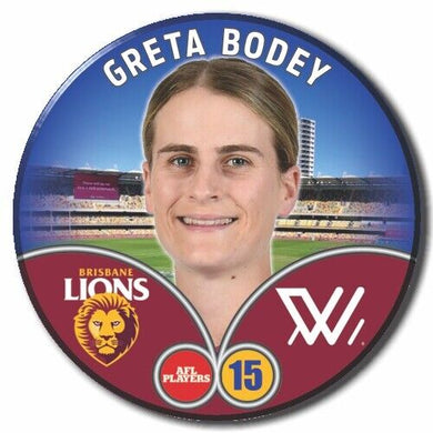 2023 AFLW S7 Brisbane Player Badge - BODEY, Greta