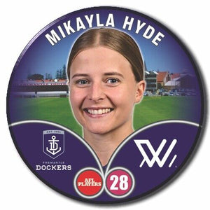 2023 AFLW S7 Fremantle Player Badge - HYDE, Mikayla