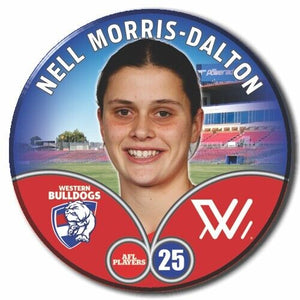 2023 AFLW S7 Western Bulldogs Player Badge - MORRIS- DALTON, Nell