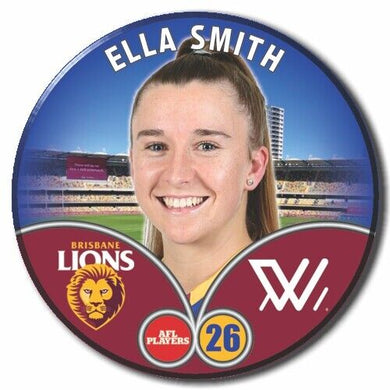 2023 AFLW S7 Brisbane Player Badge - SMITH, Ella