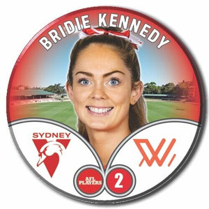 2023 AFLW S7 Sydney Swans Player Badge - KENNEDY, Bridie