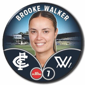 2023 AFLW S7 Carlton Player Badge - WALKER, Brooke