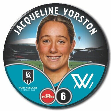 2023 AFLW S7 Port Adelaide Player Badge - YORSTON, Jacqueline
