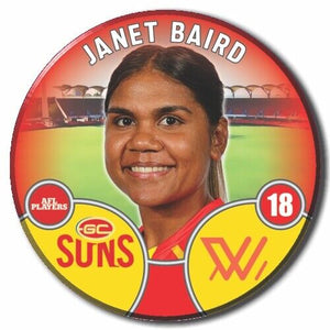 2022 AFLW Gold Coast Player Badge - BAIRD, Janet