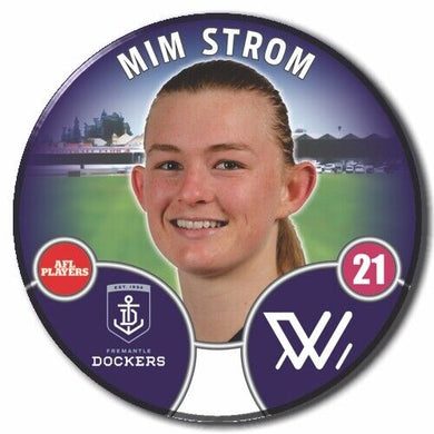 2022 AFLW Fremantle Player Badge - STROM, Mim