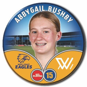 2023 AFLW S7 West Coast Eagles Player Badge - BUSHBY, Abbygail