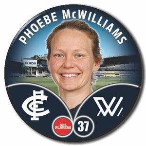 2023 AFLW S7 Carlton Player Badge - McWILLIAMS, Phoebe
