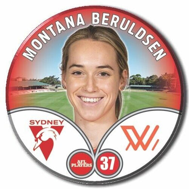 2023 AFLW S7 Sydney Swans Player Badge - BERULDSEN, Montana
