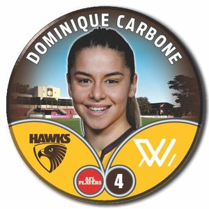 2023 AFLW S7 Hawthorn Player Badge - CARBONE, Dominique