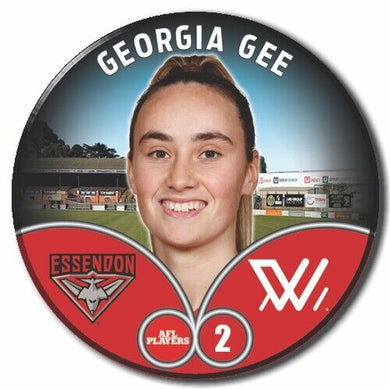 2023 AFLW S7 Essendon Player Badge - GEE, Georgia