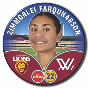 2023 AFLW S7 Brisbane Player Badge - FARQUHARSON, Zimmorlei