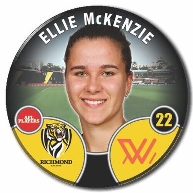 2022 AFLW Richmond Player Badge - McKENZIE, Ellie