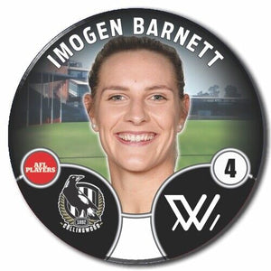 2022 AFLW Collingwood Player Badge - BARNETT, Imogen