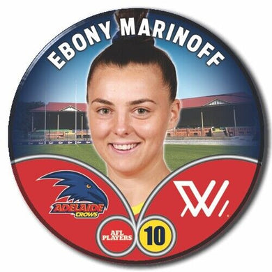 2023 AFLW S7 Adelaide Crows Player Badge - MARINOFF, Ebony