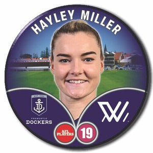 2023 AFLW S7 Fremantle Player Badge - MILLER, Hayley
