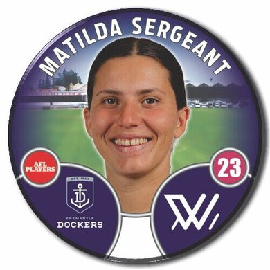 2022 AFLW Fremantle Player Badge - SERGEANT, Matilda