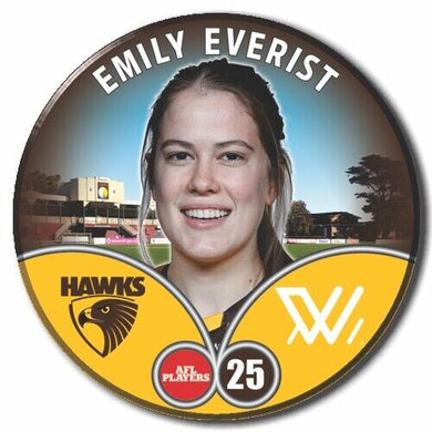 2023 AFLW S7 Hawthorn Player Badge - EVERIST, Emily