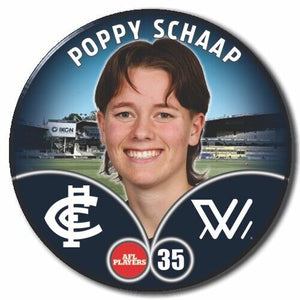 2023 AFLW S7 Carlton Player Badge - SCHAPP, Poppy