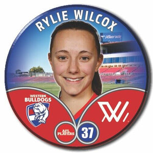 2023 AFLW S7 Western Bulldogs Player Badge - WILCOX, Rylie