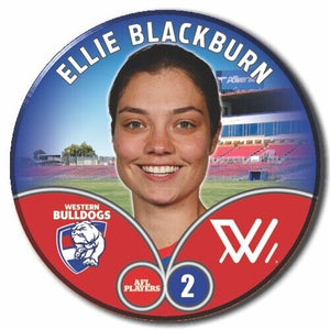 2023 AFLW S7 Western Bulldogs Player Badge - BLACKBURN, Ellie