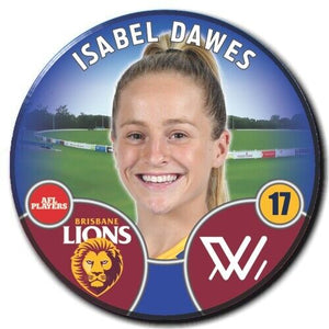 2022 AFLW Brisbane Player Badge - DAWES, Isabel