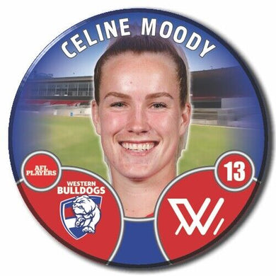 2022 AFLW Western Bulldogs Player Badge - MOODY, Celine