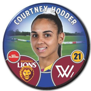 2022 AFLW Brisbane Player Badge - HODDER, Courtney