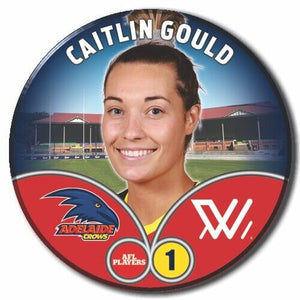 2023 AFLW S7 Adelaide Crows Player Badge - GOULD, Caitlin