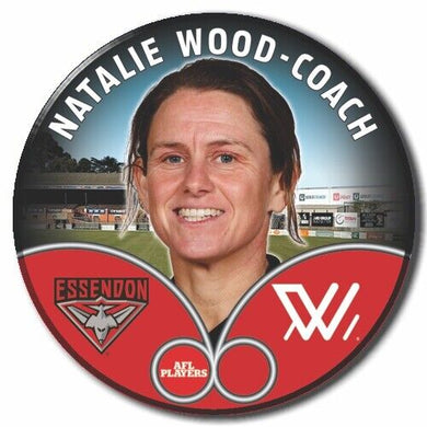 2023 AFLW S7 Essendon Player Badge - WOOD, Natalie - COACH