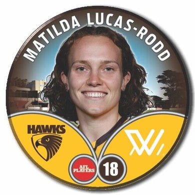 2023 AFLW S7 Hawthorn Player Badge - LUCAS-RODD, Matilda