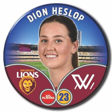 2023 AFLW S7 Brisbane Player Badge - HESLOP, Dion