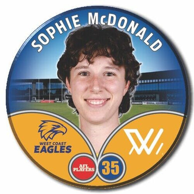 2023 AFLW S7 West Coast Eagles Player Badge - McDONALD, Sophie