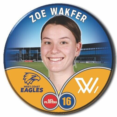 2023 AFLW S7 West Coast Eagles Player Badge - WAKFER, Zoe