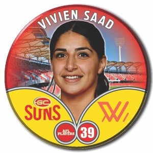 2023 AFLW S7 Gold Coast Suns Player Badge - SAAD, Vivien