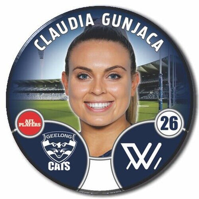 2022 AFLW Geelong Player Badge - GUNJACA, Claudia