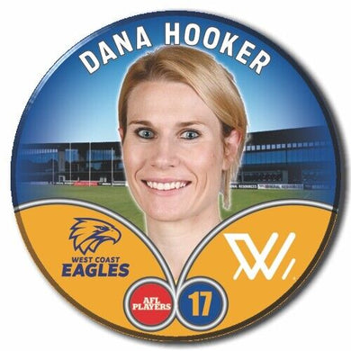2023 AFLW S7 West Coast Eagles Player Badge - HOOKER, Dana