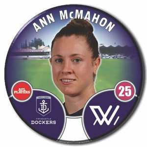 2022 AFLW Fremantle Player Badge - McMAHON, Ann