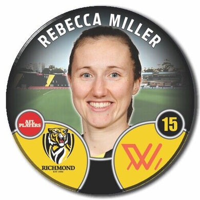 2022 AFLW Richmond Player Badge - MILLER, Rebecca