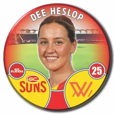 2022 AFLW Gold Coast Player Badge - HESLOP, Dee