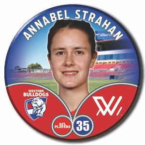 2023 AFLW S7 Western Bulldogs Player Badge - STRAHAN, Annabel