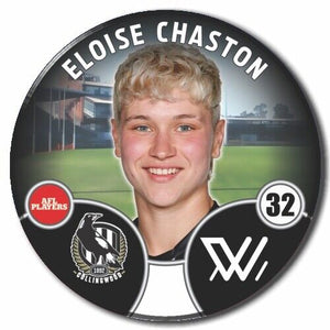 2022 AFLW Collingwood Player Badge - CHASTON, Eloise