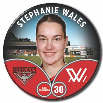 2023 AFLW S7 Essendon Player Badge - WALES, Stephanie