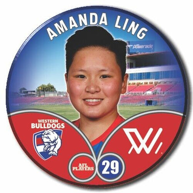 2023 AFLW S7 Western Bulldogs Player Badge - LING, Amanda