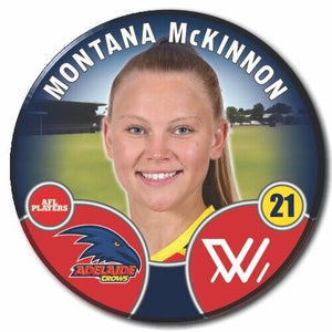 2022 AFLW Adelaide Player Badge - McKINNON, Montana
