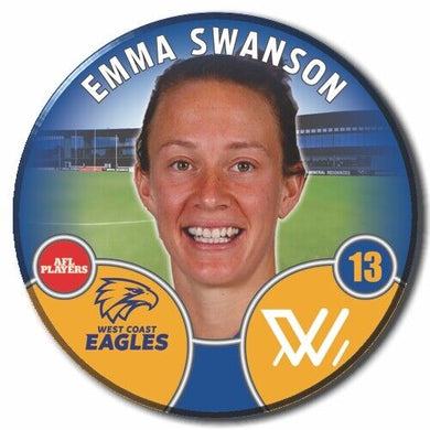 2022 AFLW West Coast Eagles Player Badge - SWANSON, Emma