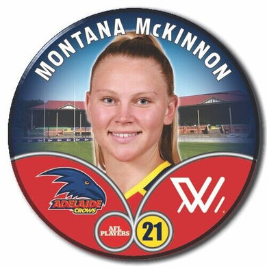 2023 AFLW S7 Adelaide Crows Player Badge - McKINNON, Montana
