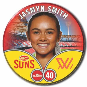 2023 AFLW S7 Gold Coast Suns Player Badge - SMITH, Jasmyn