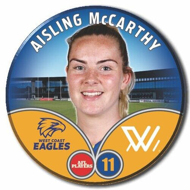 2023 AFLW S7 West Coast Eagles Player Badge - McCARTHY, Aisling