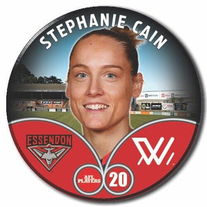 2023 AFLW S7 Essendon Player Badge - CAIN, Stephanie